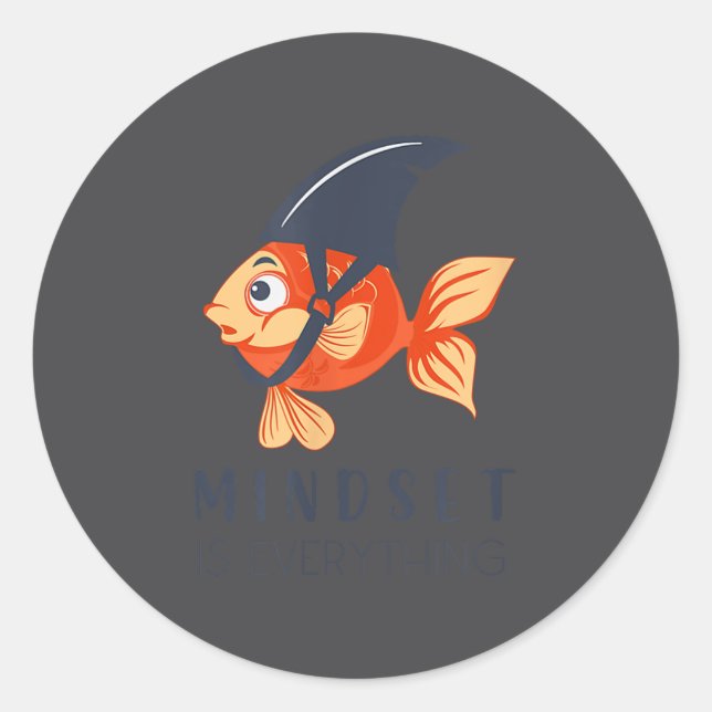 Mind Set Is Everything Insration Funny  Classic Round Sticker (Front)