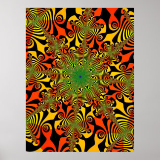 Mind Spinner in Red and Yellow Poster