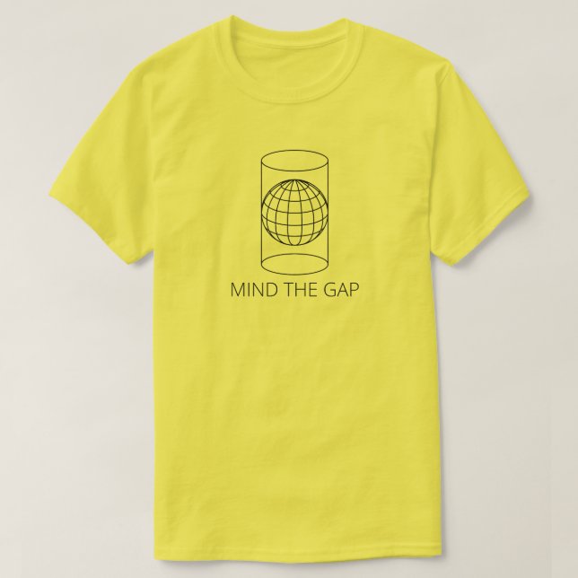Mind the Gap (Cylindrical Projection - Light) T-Shirt (Design Front)