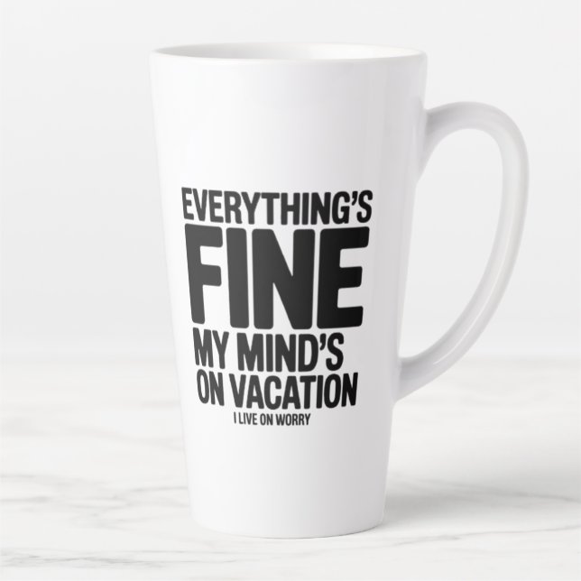 Mind Vacation Latte Mug (Right)