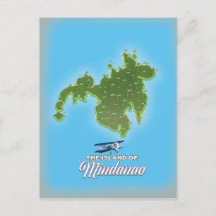 Mindanao Map Postcard