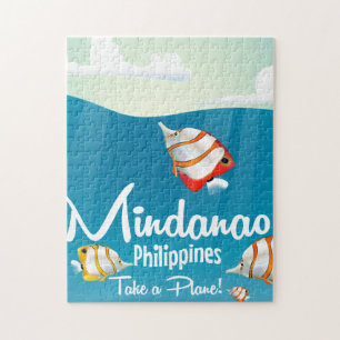 Mindanao, philippines cartoon travel poster jigsaw puzzle