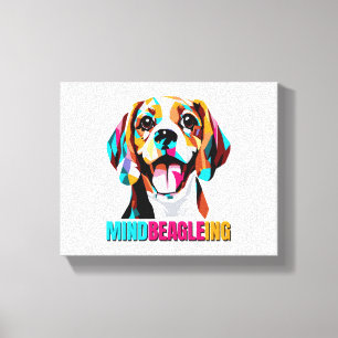 Mindbeagleing Beagle Dog Canvas Print