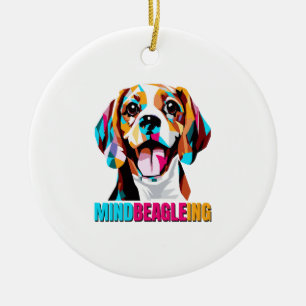 Mindbeagleing Beagle Dog Ceramic Tree Decoration