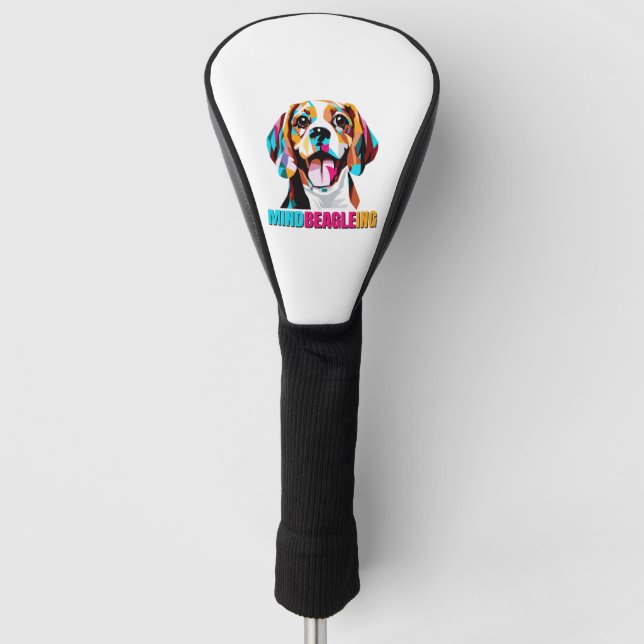 Mindbeagleing Beagle Dog Golf Head Cover (Front)