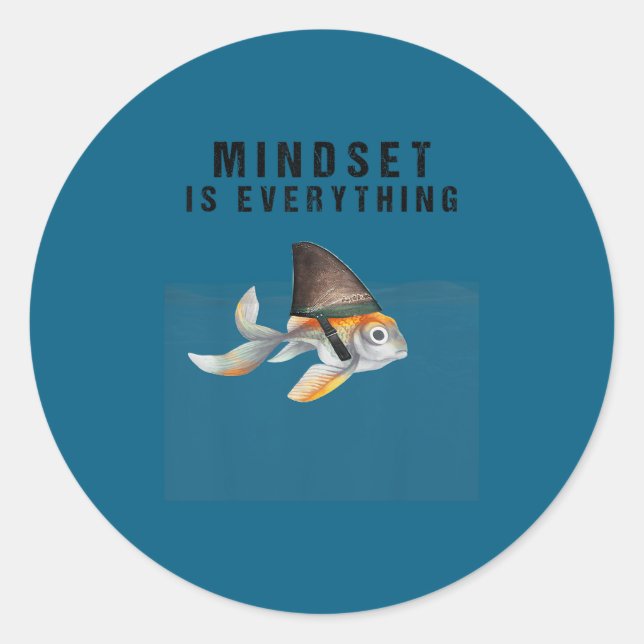 Mindest Is Everything - Motivational Quote Insrati Classic Round Sticker (Front)