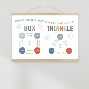 Mindful Breathing Box & Triangle Breathing Poster