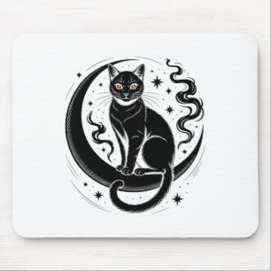 Mindful Cat Lotus Flower Yoga Spirituality Tee Mouse Mat