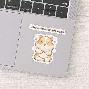 Mindful Hamster Sticker – Inhale Ease