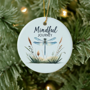 Mindful Journey - Dragonfly Nature Ceramic Tree Decoration