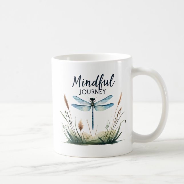 Mindful Journey - Dragonfly Nature Coffee Mug (Right)