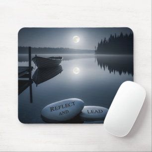 Mindful Leadership Serene Night Landscape Mouse Mat