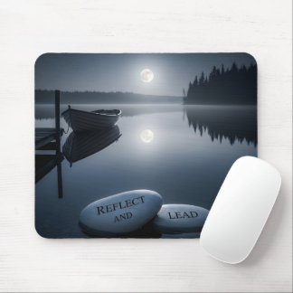 Mindful Leadership Serene Night Landscape Mouse Mat