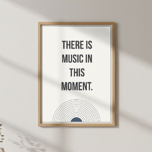 Mindful Living Quote. Calm Minimal Poster
