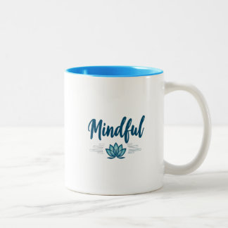 Mindful Lotus Flower Mug - Blue Interior