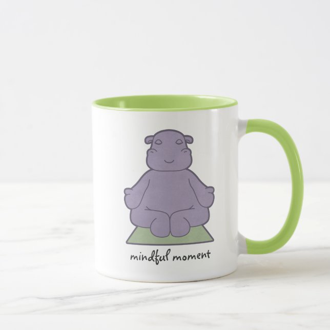 Mindful Moment Hippo Ringer Mug (Right)