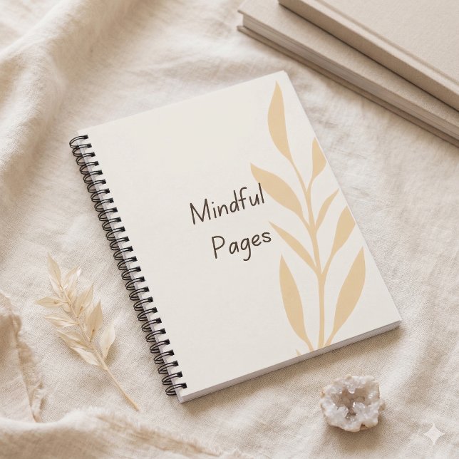 Mindful Pages Minimal Aesthetic Notebook  (Minimal notebook for mindful writing and reflection.)