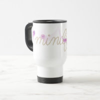 MINDFUL Rope Text With Pink Abstract Flowers