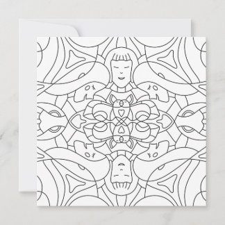 Mindful Summer: Cute and Playful Colouring Card 