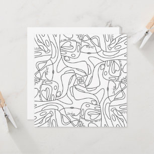 Mindful Summer: Funny Melting Cats Colouring Card