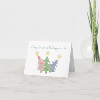 Mindful Word Art Christmas Folded Greeting Card