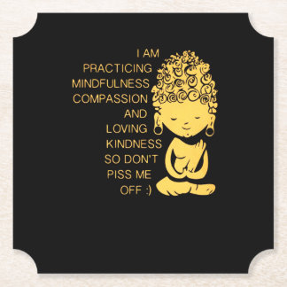 Mindfulness Compassion Loving Kindness Gift Paper Coaster