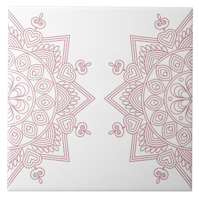 Mindfulness Mandala Design Decorative Tiles (Front)