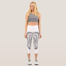 Mindfulness Mandala Design High Waisted Capris
