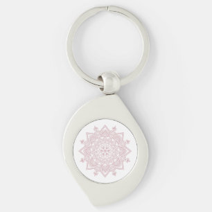 Mindfulness Mandala Design Metal Keychain