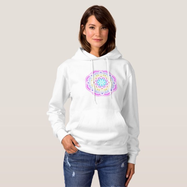 Mindfulness Mandala Design women Hoodie (Front Full)