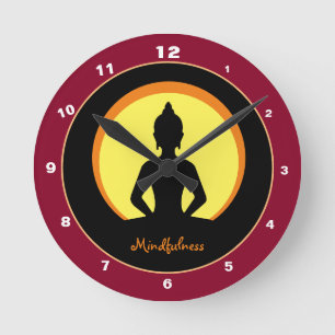 Mindfulness & Meditation Design Clock Buddha /monk