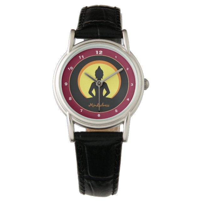 Mindfulness & Meditation Design Watch Buddha /monk (Front)