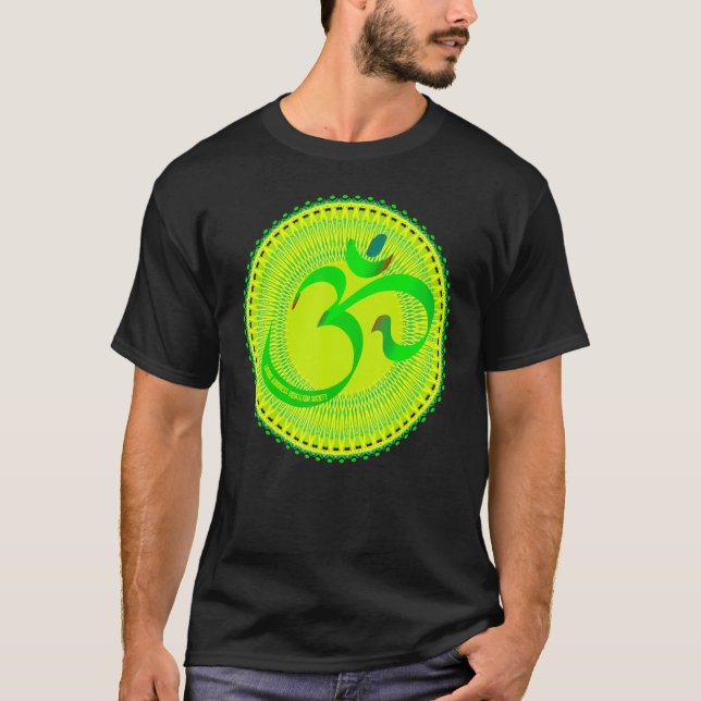 Mindfulness Om Ohm Mandala Buddhism Yoga Meditatio T-Shirt (Front)