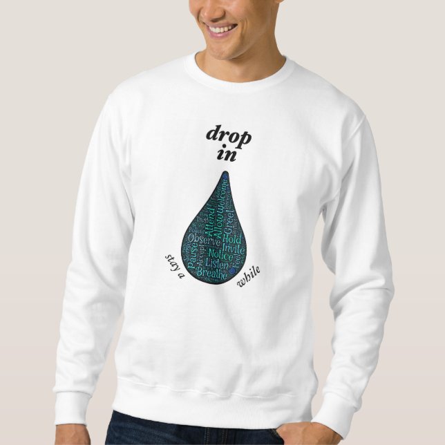 Mindfulness practice word-images front & back sweatshirt (Front)