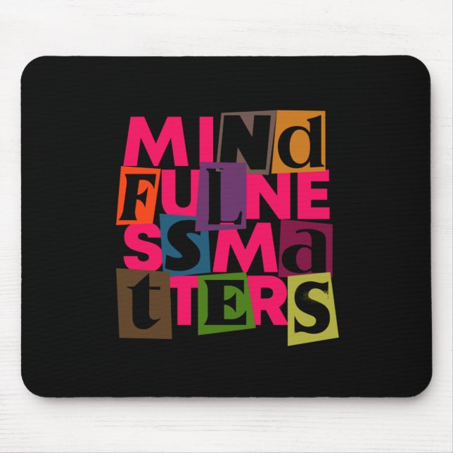 Mindfulness S Sticker  Mouse Mat (Front)