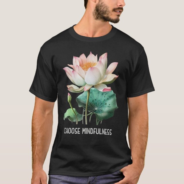 Mindfulness Saying Minimal Yoga Tee Choose Mindful (Front)