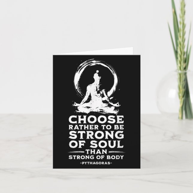 Mindfulness Stoic Philosophy Pythagoras Quote Medi Card (Front)