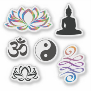 Mindfulness symbols set