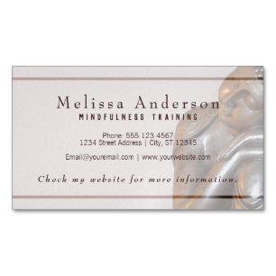 Mindfulness Training Peaceful Healing Buddha Magnetic Business Card