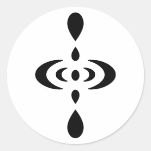 Mindfulness Water Droplet Symbol Classic Round Sticker