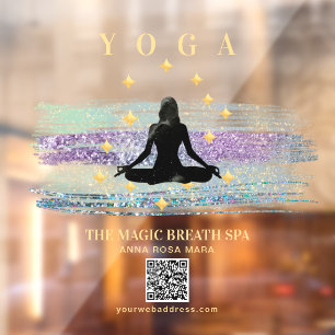 ** Mindfulness Woman Yoga Magic Meditation  Reiki Window Cling