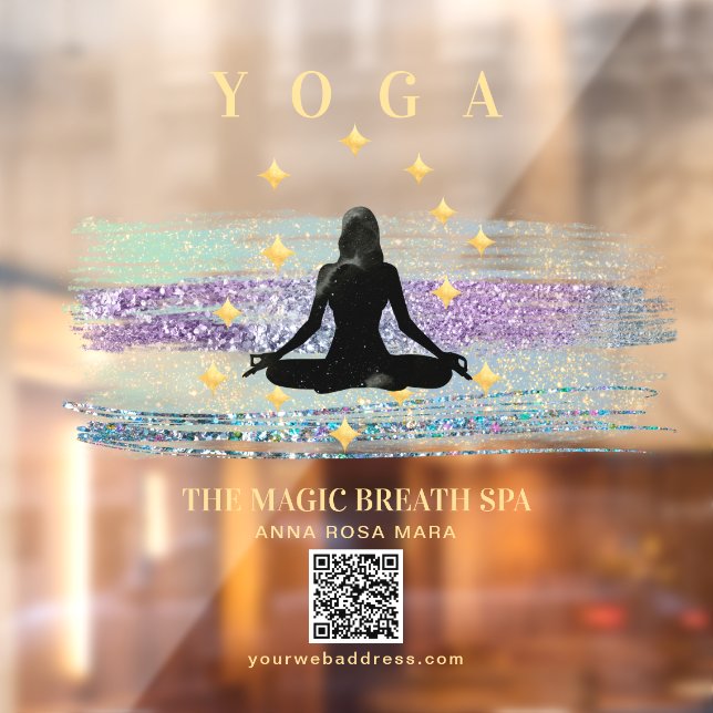 ** Mindfulness Woman Yoga Magic Meditation  Reiki Window Cling (Sheet 2)