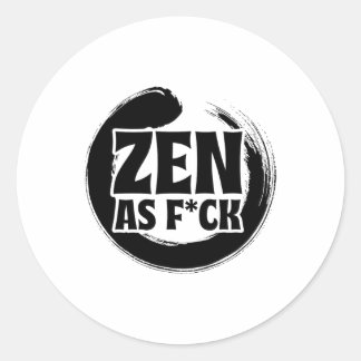 Mindfulness Zen As Fck Inner Peace Meditation Budd Classic Round Sticker