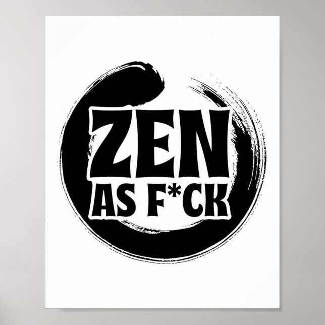 Mindfulness Zen As Fck Inner Peace Meditation Budd Poster (Front)