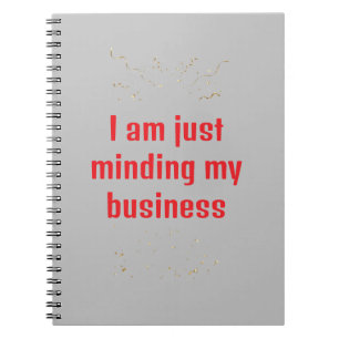 Minding My Business Spiral Photo Notebook