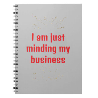 Minding My Business Spiral Photo Notebook