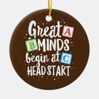 Minds Head Start Teacher Early Childhood Ceramic Tree Decoration