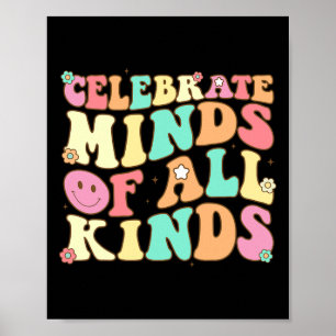 Minds Of All Kinds Mental Health Autism Awareness Poster