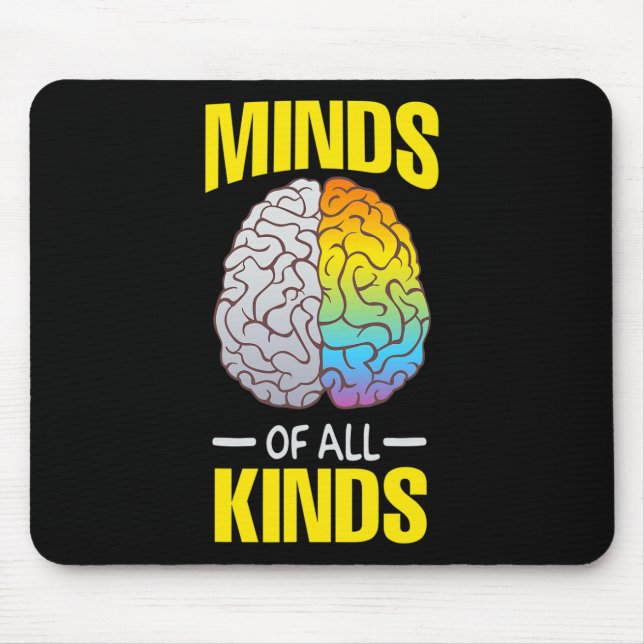 Minds Of All Kinds Neurodiversity AHDH LD Awarenes Mouse Mat (Front)