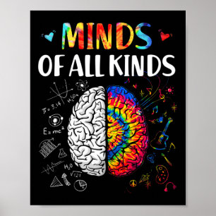 Minds Of All Kinds Neurodiversity Autism Awareness Poster